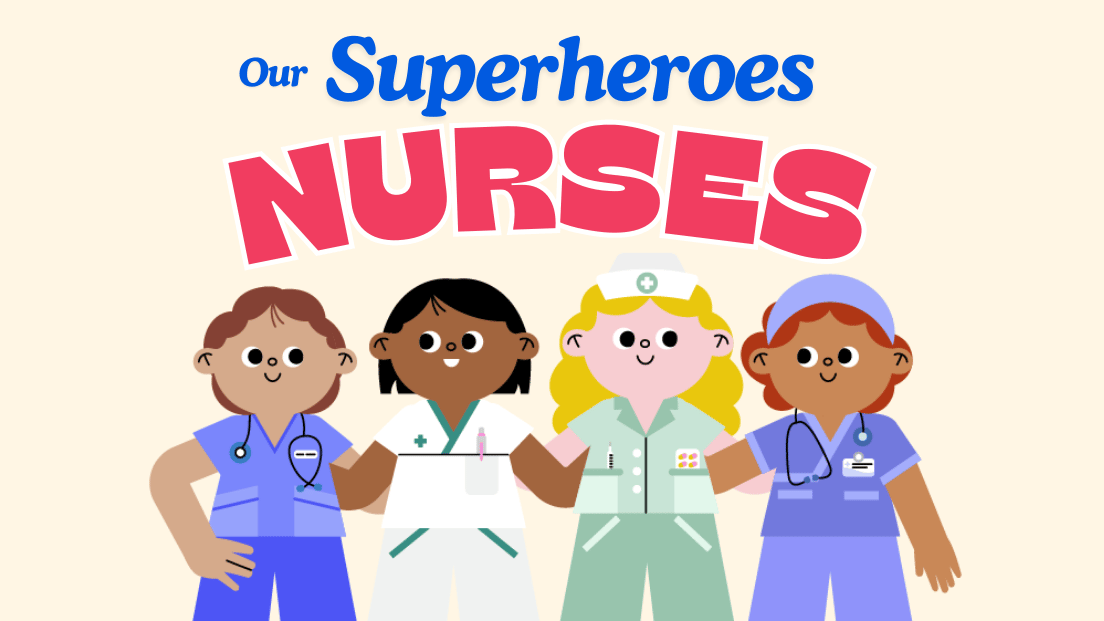 Banner of diverse nurses - our community superheroes